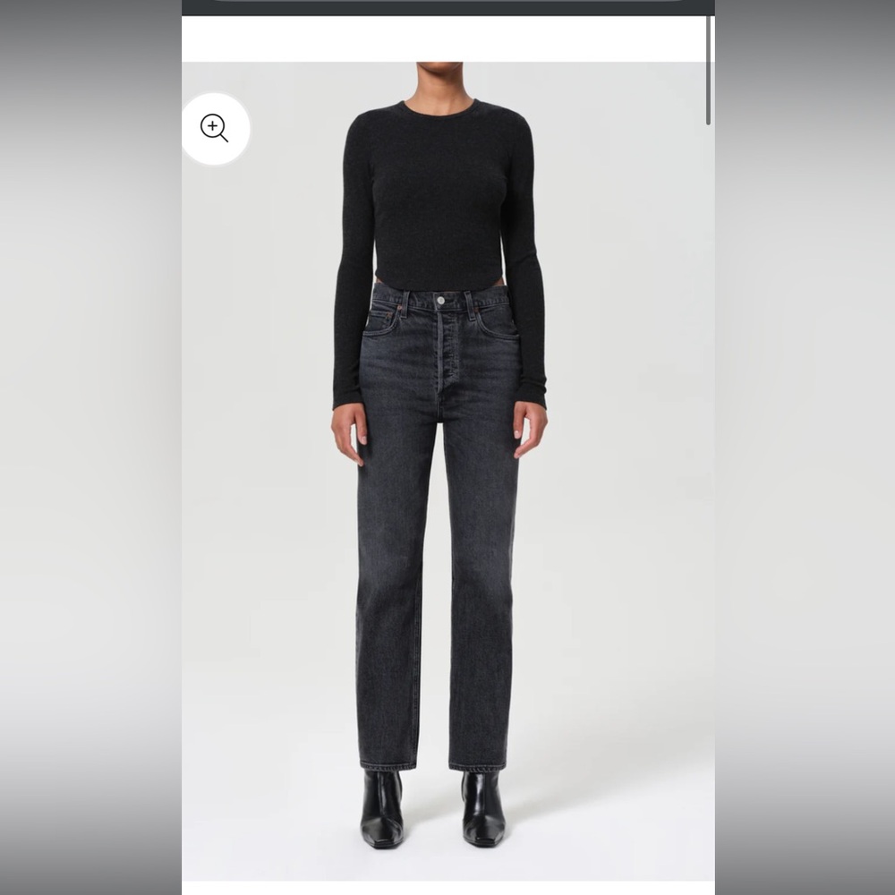 Agolde Charcoal Straight Leg Jeans